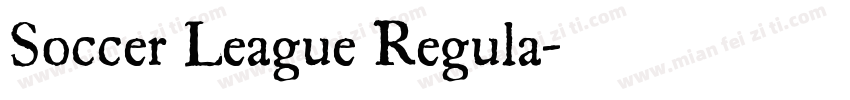 Soccer League Regula字体转换